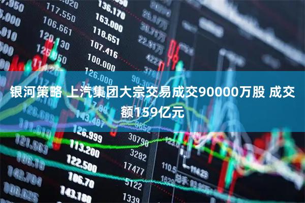 银河策略 上汽集团大宗交易成交90000万股 成交额159亿元